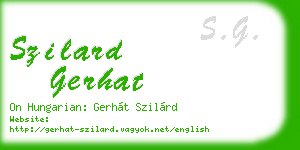 szilard gerhat business card