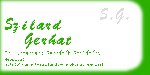 szilard gerhat business card